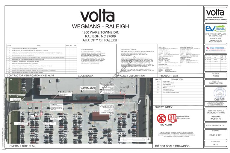 EV charging permit drawings​