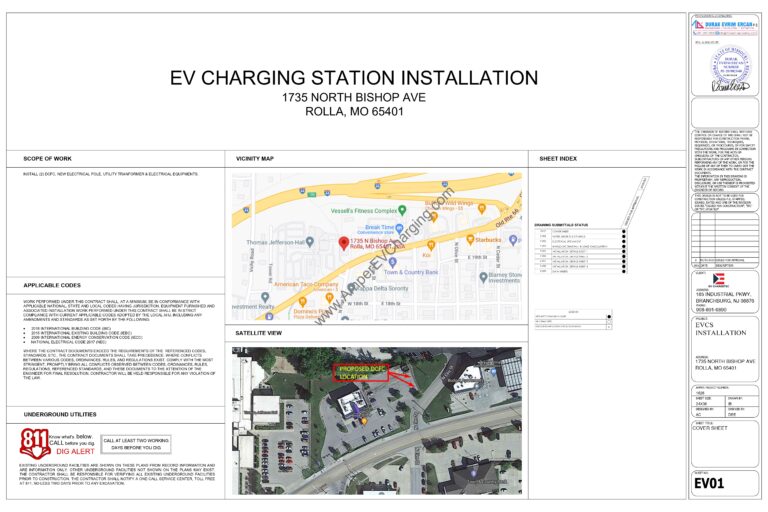 EV charging permit drawings​