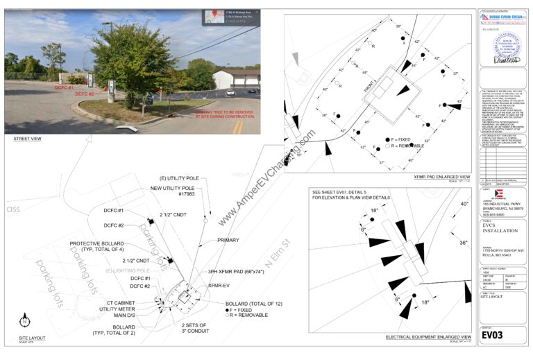 EV charging permit drawings​